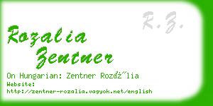 rozalia zentner business card